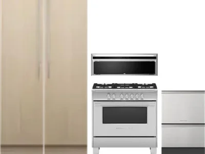 5 Piece Package Includes Refrigerator, Freezer, Range, Hood And Dishwasher
